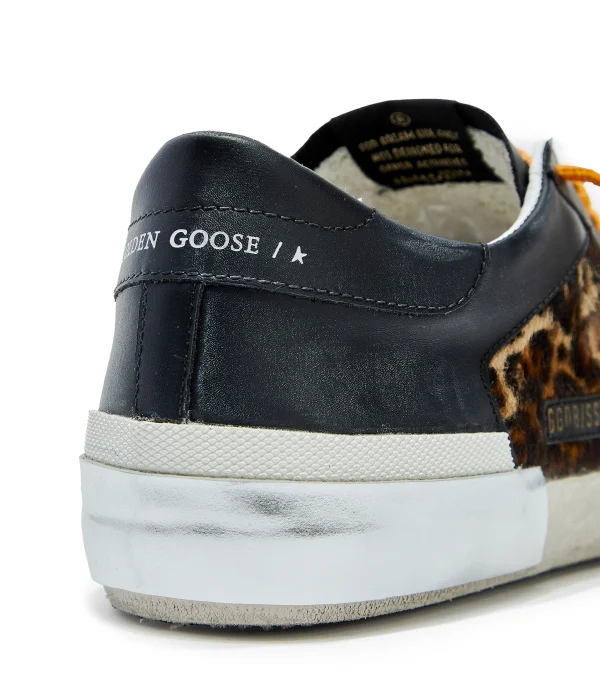 vente pas cher GOLDEN GOOSE Baskets Homme Superstar Cuir Pony Léopard 5