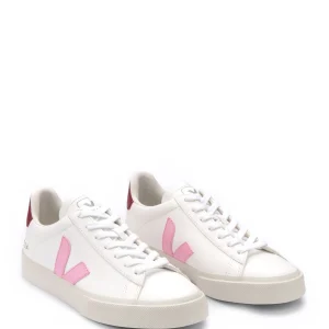 VEJA Baskets Campo Chromefree Blanc Rose Guimauve en promotion 10