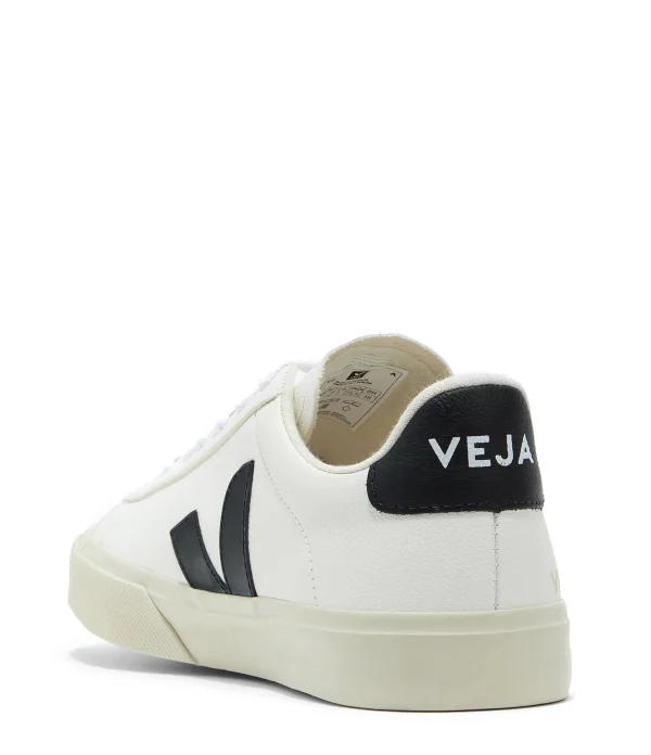 VEJA Baskets Campo Chromefree Cuir Blanc Noir boutiqued pas cher 4