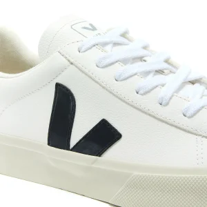 VEJA Baskets Campo Chromefree Cuir Blanc Noir boutiqued pas cher 15