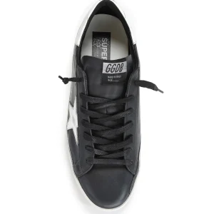 prix pas cher GOLDEN GOOSE Baskets Homme Superstar Cuir Noir Blanc 10