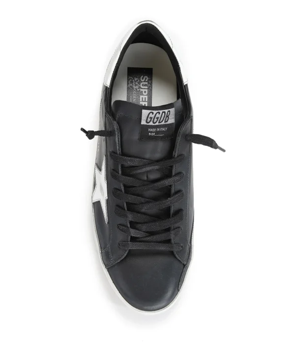 prix pas cher GOLDEN GOOSE Baskets Homme Superstar Cuir Noir Blanc 3