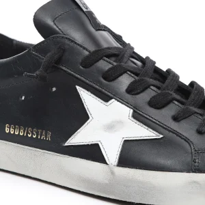 prix pas cher GOLDEN GOOSE Baskets Homme Superstar Cuir Noir Blanc 14