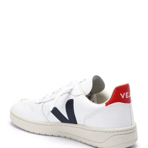 VEJA Baskets V-10 Cuir Blanc Nautico Pekin soldes ligne 11