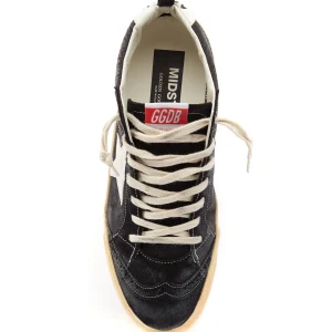 fashion pas cher GOLDEN GOOSE Baskets Homme Mid Star Cuir Noir Blanc 8