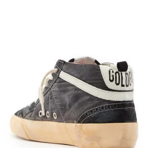 fashion pas cher GOLDEN GOOSE Baskets Homme Mid Star Cuir Noir Blanc 10