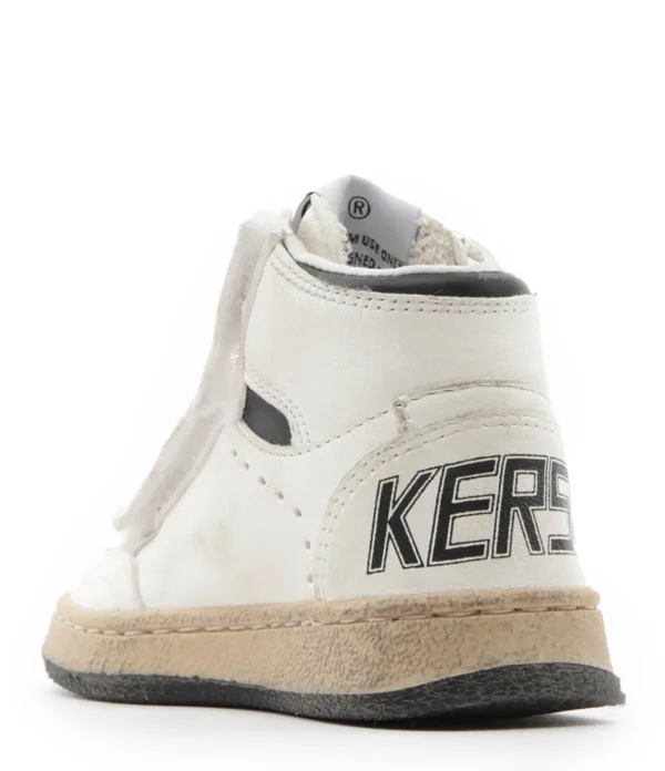 REMISE allant jusqu. GOLDEN GOOSE Baskets Bébé Sky Star School Cuir Blanc Noir 4