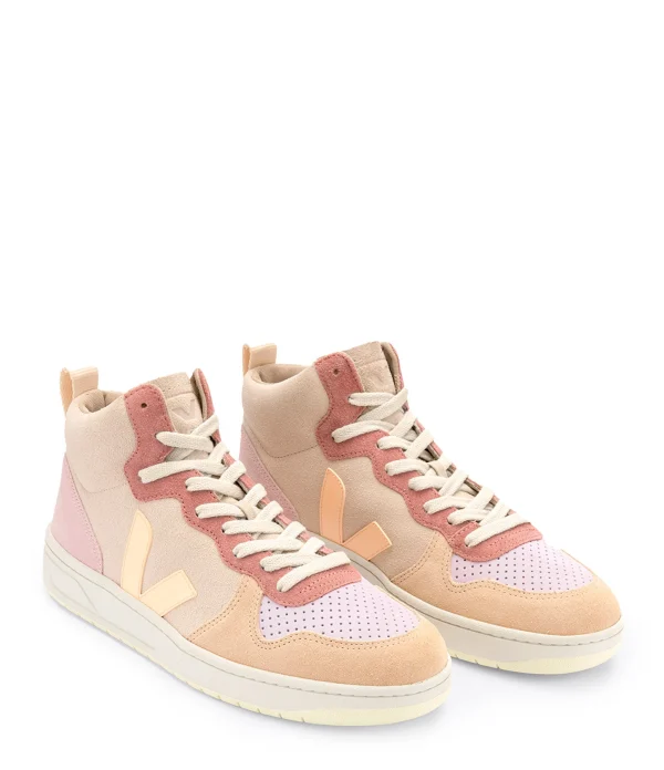 grand choix VEJA Baskets V-15 Suédé Multicolore Peach 3