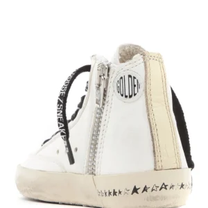 grande promotion GOLDEN GOOSE Baskets Bébé Francy Cuir Blanc Rouge Doré 10