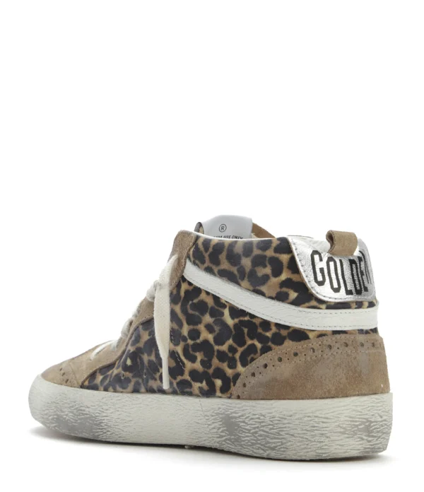 magasins pas chers GOLDEN GOOSE Baskets Mid Star Cuir Léopard 4