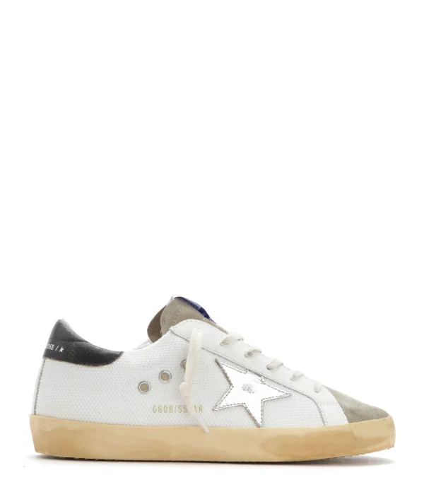 mode GOLDEN GOOSE Baskets Superstar Maille Blanc Taupe 1