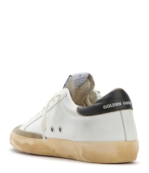 mode GOLDEN GOOSE Baskets Superstar Maille Blanc Taupe 4