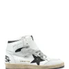 GOLDEN GOOSE Baskets Homme Sky Star Cuir Blanc Noir en promotion 17