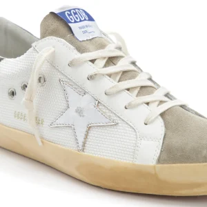 mode GOLDEN GOOSE Baskets Superstar Maille Blanc Taupe 15