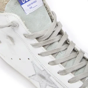 REMISE allant GOLDEN GOOSE Baskets Homme Francy Cuir Blanc Argenté 12