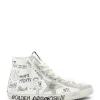 site officiel GOLDEN GOOSE Baskets Francy Sérigraphie Cuir Blanc 34