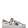 GOLDEN GOOSE Baskets Superstar Sérigraphié Cuir Blanc Taupe Prestation Et Rapide 25