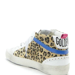 nouveau produit GOLDEN GOOSE Baskets Mid Star Cuir Blanc Léopard 16