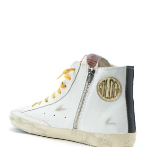 GOLDEN GOOSE Baskets Homme Francy Cuir Blanc Kaki prix de gros 10