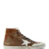 france en ligne GOLDEN GOOSE Baskets Homme Francy Cuir Cognac Blanc 16