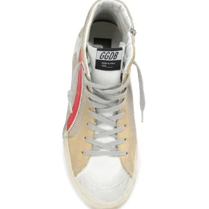 offre spéciale GOLDEN GOOSE Baskets Homme Slide Cuir Beige Rouge 8