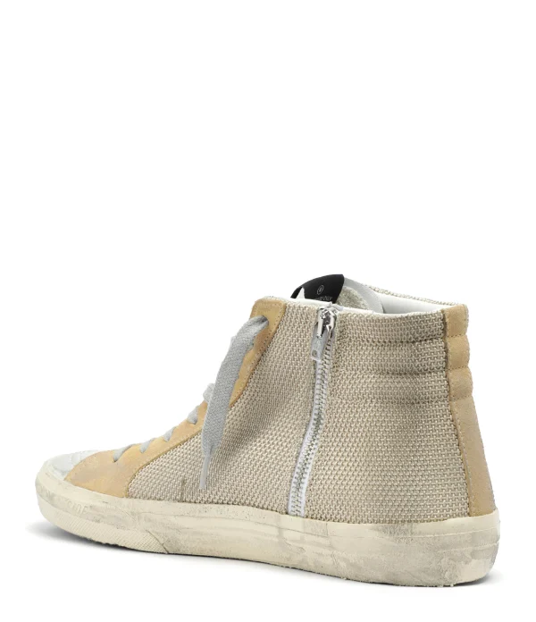 offre spéciale GOLDEN GOOSE Baskets Homme Slide Cuir Beige Rouge 4