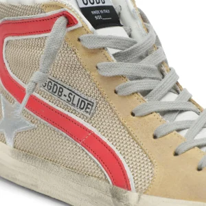 offre spéciale GOLDEN GOOSE Baskets Homme Slide Cuir Beige Rouge 12