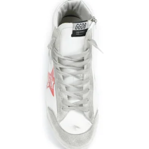 GOLDEN GOOSE Baskets Homme Francy Cuir Blanc Rouge dernières 11