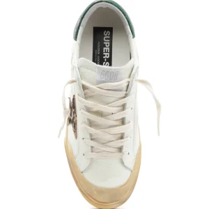 GOLDEN GOOSE Baskets Superstar Cuir Crème Léopard Vert en france 10