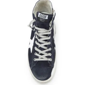 GOLDEN GOOSE Baskets Homme Francy Cuir Suédé Bleu Nuit soldes en ligne 8