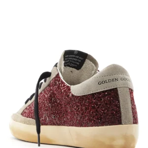 Nouvelle tendance GOLDEN GOOSE Baskets Superstar Cuir Bordeaux Taupe Blanc 16