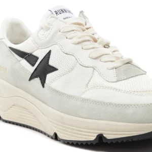 meilleure qualité GOLDEN GOOSE Baskets Running Sole Cuir Blanc Ivoire Noir 14