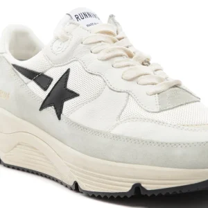 GOLDEN GOOSE Baskets Homme Running Sole Cuir Blanc Ivoire Noir soldes en ligne 12