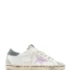 GOLDEN GOOSE Baskets Superstar Cuir Blanc Violet Pétrole magasins pour 20