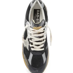 GOLDEN GOOSE Baskets Homme Running Dad Cuir Noir Argenté Ice Livraison internationale 8