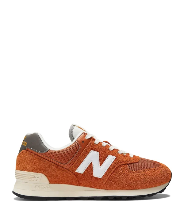 NEW BALANCE Baskets 574 Orange excellents soldes 1