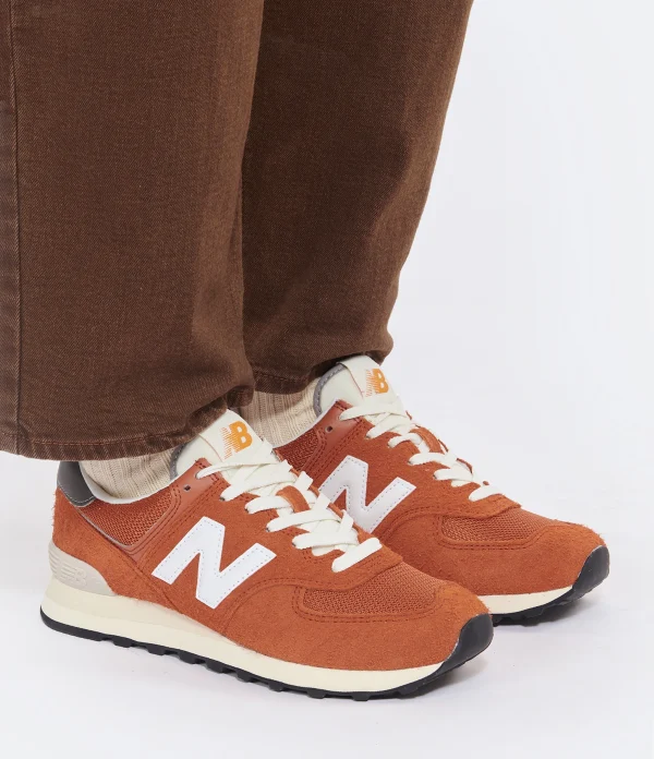 NEW BALANCE Baskets 574 Orange excellents soldes 6