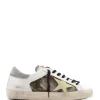 soldes en ligne GOLDEN GOOSE Baskets Homme Superstar Cuir Camouflage Blanc Vert 20