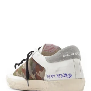 soldes en ligne GOLDEN GOOSE Baskets Homme Superstar Cuir Camouflage Blanc Vert 10