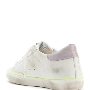 GOLDEN GOOSE Baskets Superstar Cuir Blanc Platinum Lilas Promotio de vente 12