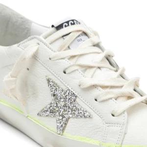 GOLDEN GOOSE Baskets Superstar Cuir Blanc Platinum Lilas Promotio de vente 14