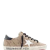 GOLDEN GOOSE Baskets Superstar Cuir Marron Serpent de garantie authentique 14