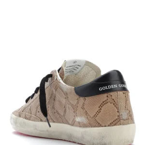 GOLDEN GOOSE Baskets Superstar Cuir Marron Serpent de garantie authentique 12