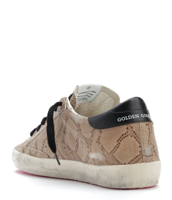 GOLDEN GOOSE Baskets Superstar Cuir Marron Serpent de garantie authentique 4