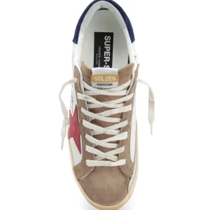 online boutique GOLDEN GOOSE Baskets Homme Superstar Cuir Blanc Rouge Tabac 8