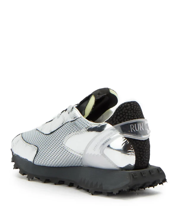 boutique en ligne RUN OF Baskets Silver Run Cuir Argenté 4