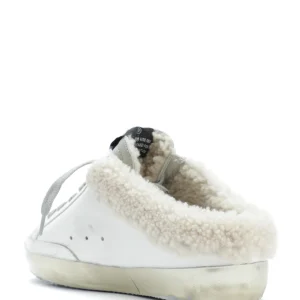 GOLDEN GOOSE Baskets Superstar Sabot Cuir Blanc Léopard prix pas cher 15