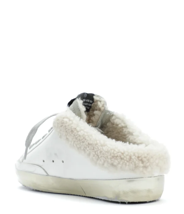 GOLDEN GOOSE Baskets Superstar Sabot Cuir Blanc Léopard prix pas cher 5