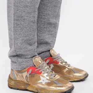 aux meilleurs prix GOLDEN GOOSE Baskets Homme Running Dad Cuir Rouge Doré 17