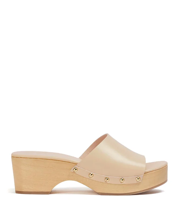 AEYDE Sabots Bobbie Cuir Beige belle 1